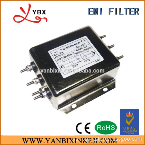 Three phase general purpose power line noise filter,40A 380V